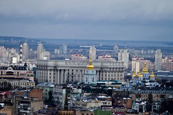 Kiev vista de la ciudad, panorama Kiev, Ucrania —  Fotos de Stock