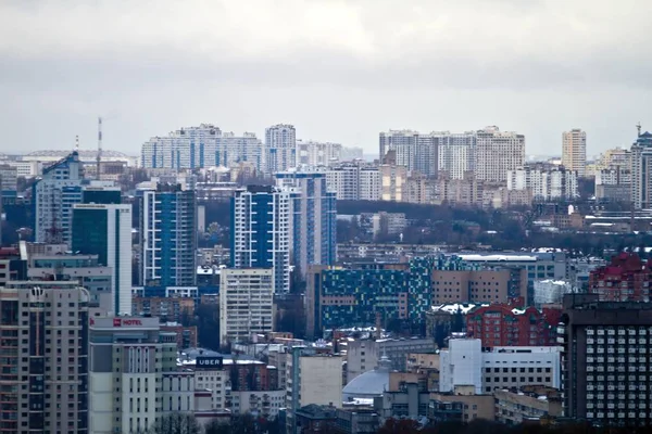 Київський міський погляд, Панорама Київ, Україна — стокове фото