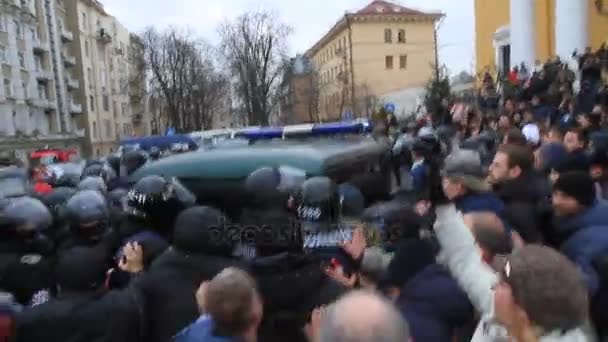 Ukrainisch Kiev Dezember 2017 Die Menschen Rebellieren Gegen Die Macht — Stockvideo