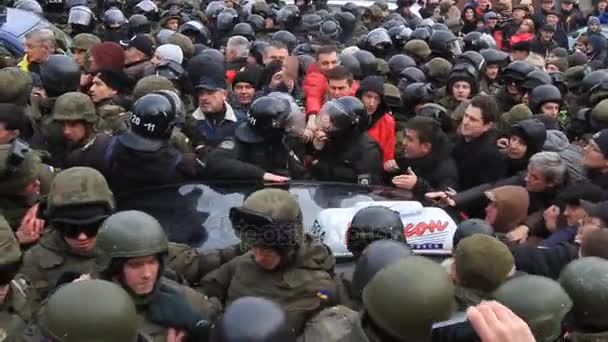 Ukrainisch Kiev Dezember 2017 Die Menschen Rebellieren Gegen Die Macht — Stockvideo