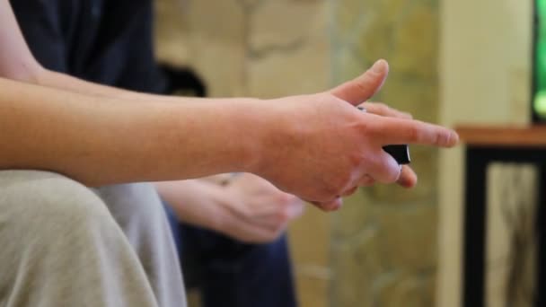 Hombre Jugando Videojuego Con Joystick — Vídeos de Stock