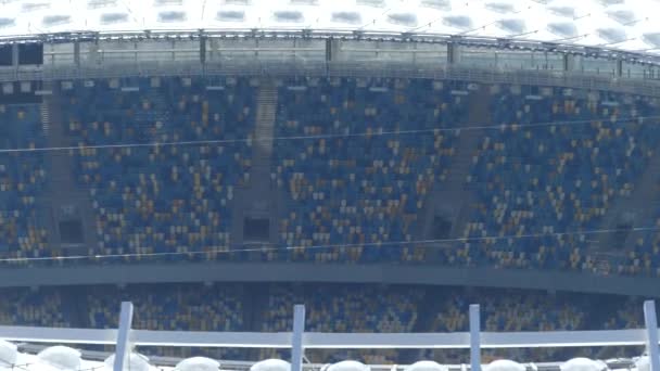 Kiev Abril 2018 Ucrania Vista Del Estadio Olímpico Donde Tendrá — Vídeos de Stock