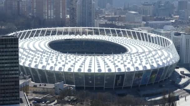 Kiev Aprile 2018 Ucraina Veduta Dello Stadio Olimpico Dove Svolgerà — Video Stock