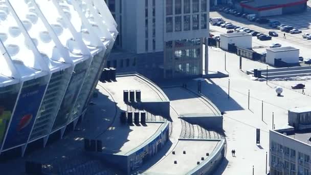 Kiev Abril 2018 Ucrania Vista Del Estadio Olímpico Donde Tendrá — Vídeos de Stock