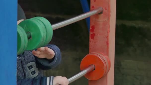 Little Boy Playground — Stock Video