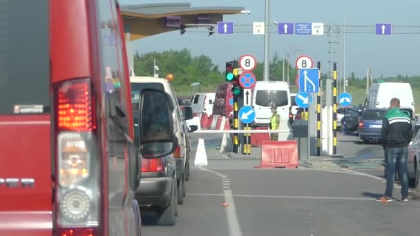 Hrushiv Ukraina Maj 2018 Hrushiv Budomezh Checkpoint Gränsen Till Ukraina — Stockvideo