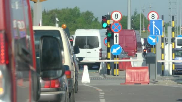Hrushiv Ukraina Maj 2018 Hrushiv Budomezh Checkpoint Gränsen Till Ukraina — Stockvideo