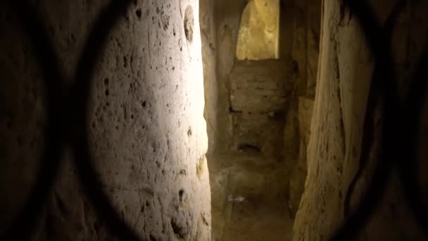 Chernihiv Ουκρανία Εκκλησία Elias Εσωτερική Άποψη Των Σπηλαίων Anthony Υπόγειο — Αρχείο Βίντεο