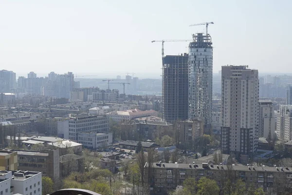 Europa Kiev Ucrania Abril 2020 Smog Envolvió Ciudad Debido Los — Foto de Stock