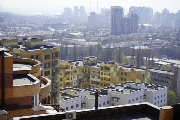 Europa Kiev Ucraina Aprile 2020 Veduta Della Città Immobiliare Edifici — Foto Stock
