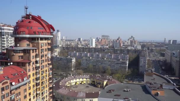 Europa Kiev Oekraïne April 2020 Smog Omhulde Stad Door Bosbranden — Stockvideo