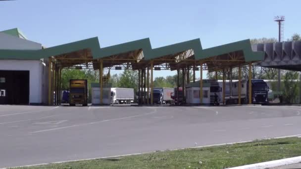 Europa Fronteira Com Estado Ucrânia Eslováquia Posto Aduaneiro Tisa Maio — Vídeo de Stock