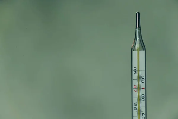 Thermometer Lies Mirror Medicine — 스톡 사진