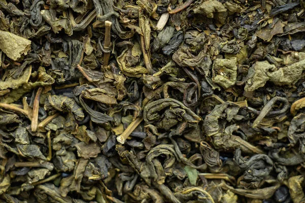 Groene thee closeup als achtergrond — Stockfoto