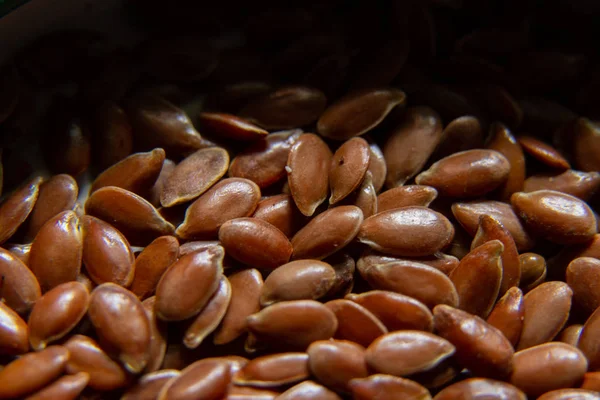 Flax seeds macro shot as background — Stock Photo, Image