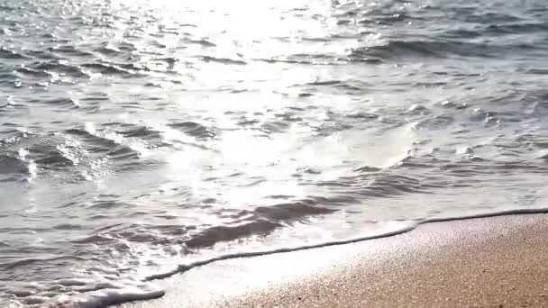 在阳光明媚的晴空万里 海浪在海滨拍打着埃及人的脸 — 图库视频影像