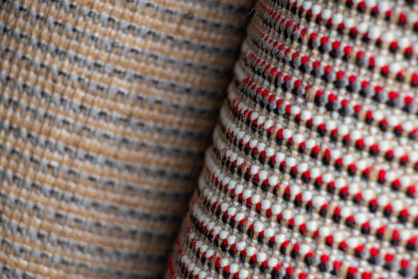 Selbstgemachter Teppich in Nahaufnahme als Hintergrund — Stockfoto