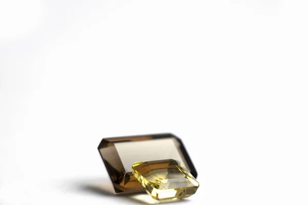 Gemstones collection on isolated white background — Stock Photo, Image