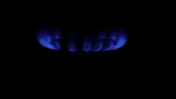 Enciende Estufa Gas Cocina Casa Cerca — Vídeo de stock