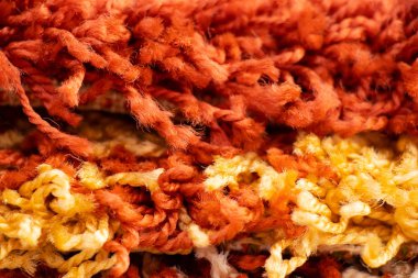 orange carpet close up as background