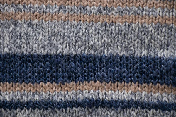 Pruhovaná pletená textilie jako pozadí — Stock fotografie