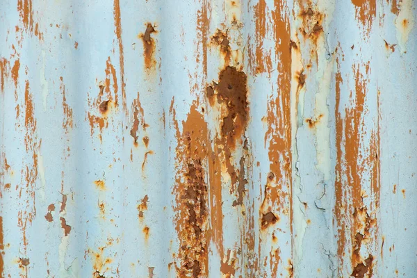 오래 된 녹슨 금속 벽 이 가까이 있는 배경 — 스톡 사진