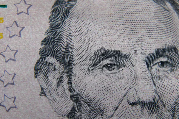 Dollar bill macro photography, finance — 图库照片