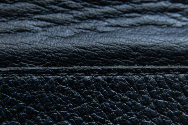 Black leather background macro photography — ストック写真