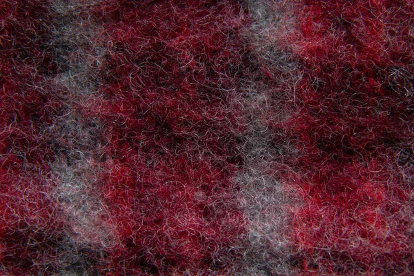 Červená vlněná tkanina detailní up jako pozadí — Stock fotografie