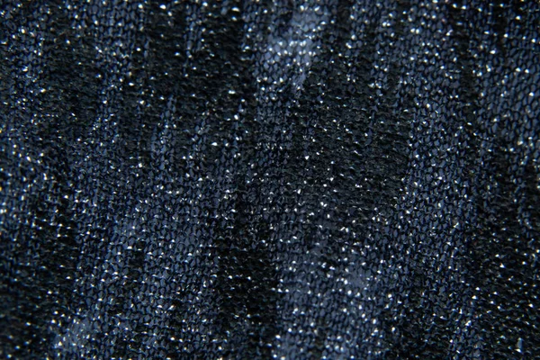 Black shiny plain fabric close-up — Stock Photo, Image