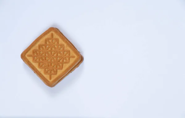 Shortbread Kekse Auf Isoliertem Hintergrund Nahaufnahme — Stockfoto