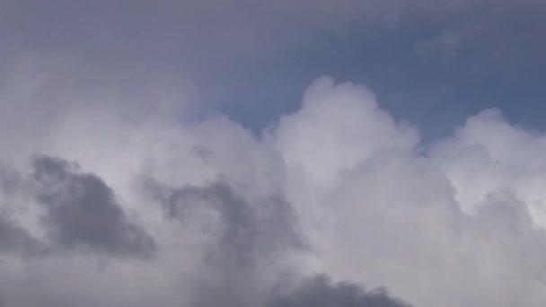 Ουρανός Σύννεφα Μια Ηλιόλουστη Μέρα Κοντά Πόδια Στον Άνεμο — Αρχείο Βίντεο