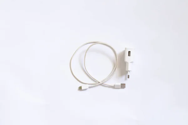 Charger Phone White Background — Stock Photo, Image