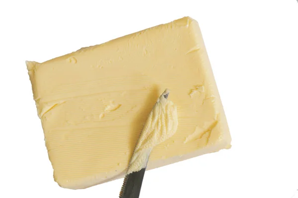 Manteiga Uma Chapa Branca Sanduíches — Fotografia de Stock