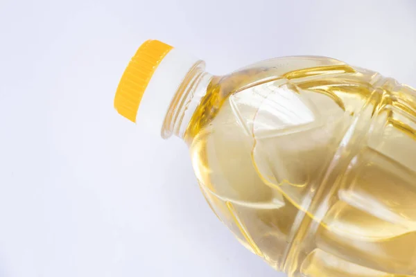 Plastikflasche Mit Sonnenblumenöl — Stockfoto