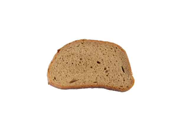 Bit Svart Bröd Vit Bakgrund — Stockfoto