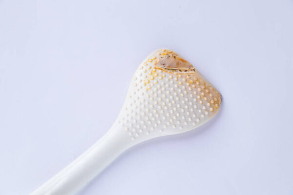 worn plastic spoon for multicooker