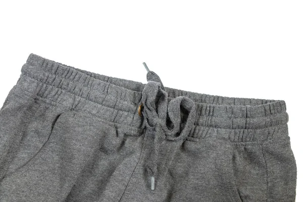 Gray Female Sweatpants Closeup White — Stock Photo, Image