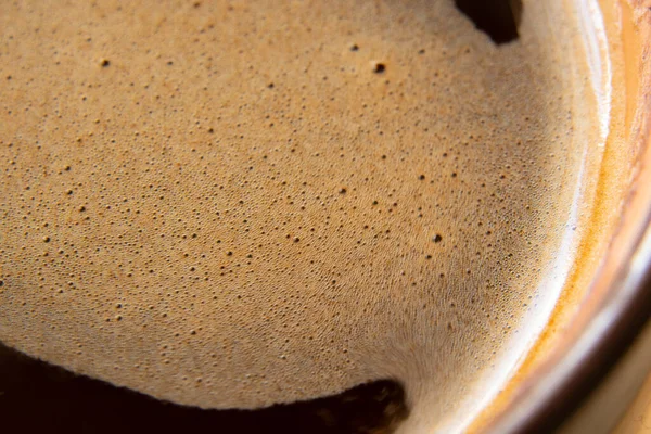 Kaffeeschaum Einer Tasse Heißen Kaffees — Stockfoto