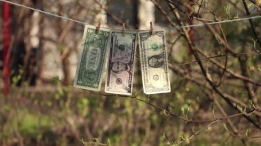 Dolar, terliklerin üzerindeki bir ipe bağlıydı. Öğleden sonra bahçede bir ağaç vardı.