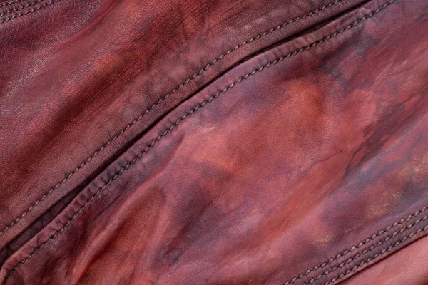 Sfondo Giacca Pelle Rossa Accartocciato — Foto Stock