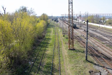 İlkbaharda Ukrayna 'da birçok raylı demiryolu