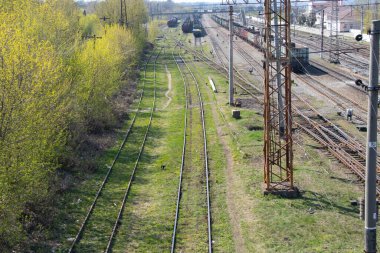 İlkbaharda Ukrayna 'da birçok raylı demiryolu