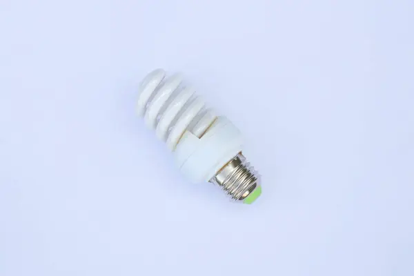 Energy Saving Light Bulb White Background — Stock Photo, Image