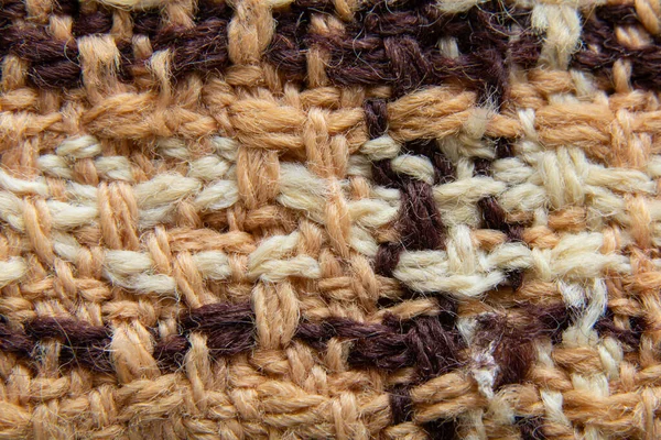 Light Beige Fabric Macro Large Knitting — Stock Photo, Image