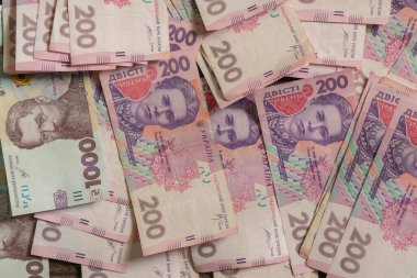 200 Hryvnia Ukraynalı arka plan