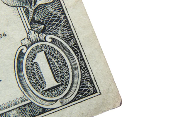 Ένα Αμερικανικό Δολάριο Μακροεντολή Φόντο — Φωτογραφία Αρχείου