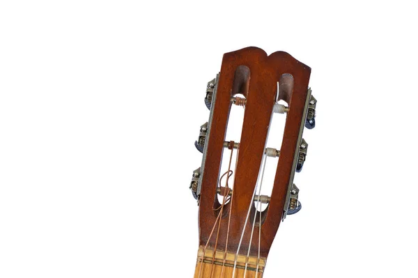 Gitarre Auf Weißem Hintergrund Nahaufnahme — Stockfoto