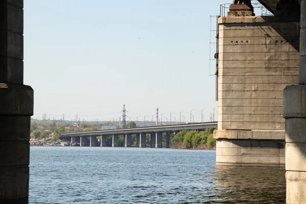 Kajdat Bro Över Floden Dnepr Staden Dnepr — Stockfoto