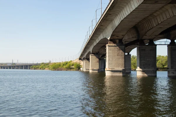 Puente Kaydat Través Del Río Dnieper Ciudad Dnieper —  Fotos de Stock
